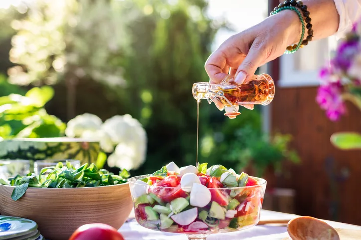 healthy summer grilling, summer cucumber salad 