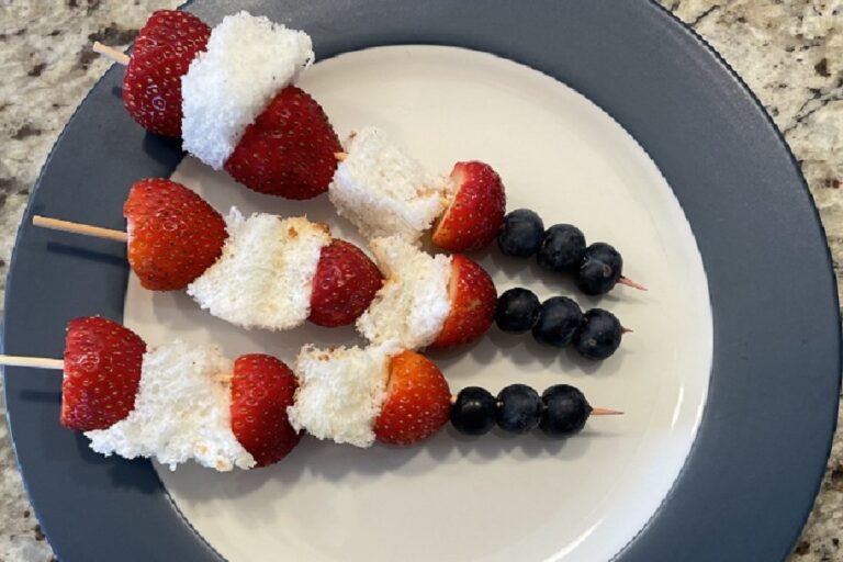 Red White and Blue Fruit Skewers |